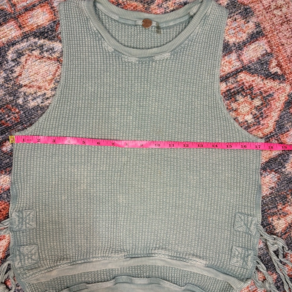 Free People FP One Sleeveless Interlaken Waffle Knit Tank size Medium - Picture 9 of 10